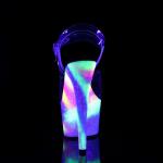 Pleaser ADORE-708GXY Clear/Neon Galaxy Glitter