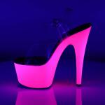 Pleaser ADORE-708UV Clear/Neon Pink