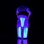 Pleaser Sandalette ADORE-708UVG Transparent Neon-Silber