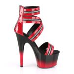Pleaser ADORE-766 Red Patent/Black-Red