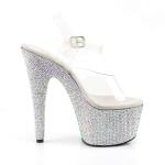 Pleaser BEJEWELED-708DM Clear/Silver Multi RS