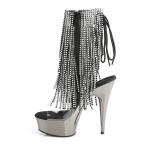 Pleaser DELIGHT-1017RSF Clear-Black/Dark Pewter Chrome