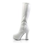Pleaser ELECTRA-2000Z White Stretch Faux Leather