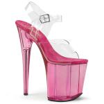 Pleaser FLAMINGO-808T Clear/Pink Tinted