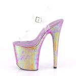 Pleaser FLAMINGO-808WR Clear/Purple Hologram Wrapped