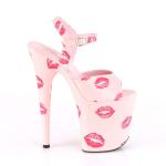 Pleaser FLAMINGO-809KISSES Baby Pink Faux Leather/Baby Pink Faux Leather
