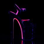 Pleaser XTREME-809TT Black Patent-Neon Hot Pink/Black