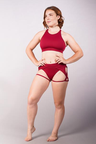 Off the Pole Shorts Garter Infinity Wine