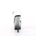 Pleaser ADORE-708SS Platform Sandals Glitter Transparent Silver EU-42 / US-12