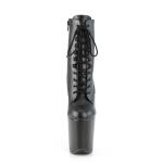 Pleaser FLAMINGO-1020WR Plateau Ankle Boots Faux Leather Black EU-40 / US-10