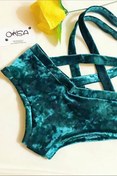 Oksawear Shorts Palma Velvet Green