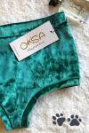 Oksawear High Waist Shorts Velvet Green