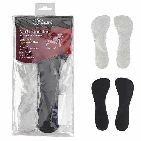 Pleaser Gel Insoles with Arch Support as Pair for High Heels