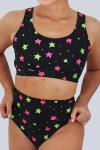 Juicee Peach Shorts Neon Stars XL