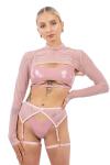 Naughty Thoughts Top Bolero XXX Rated See Through Rosa