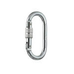 Carabiner with Screw Locking Silver 25 kN