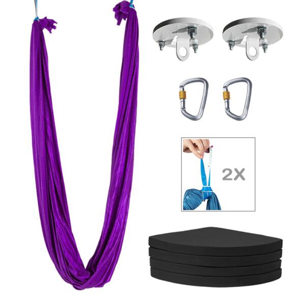 PoleSports Aerial Yoga Hammock incl. Crash Mat, Ceiling Mount and Suspension Accessories